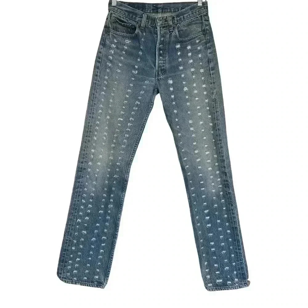 Vintage Levi’s 501 Reworked All-Over Distressed Jeans 30 x 30